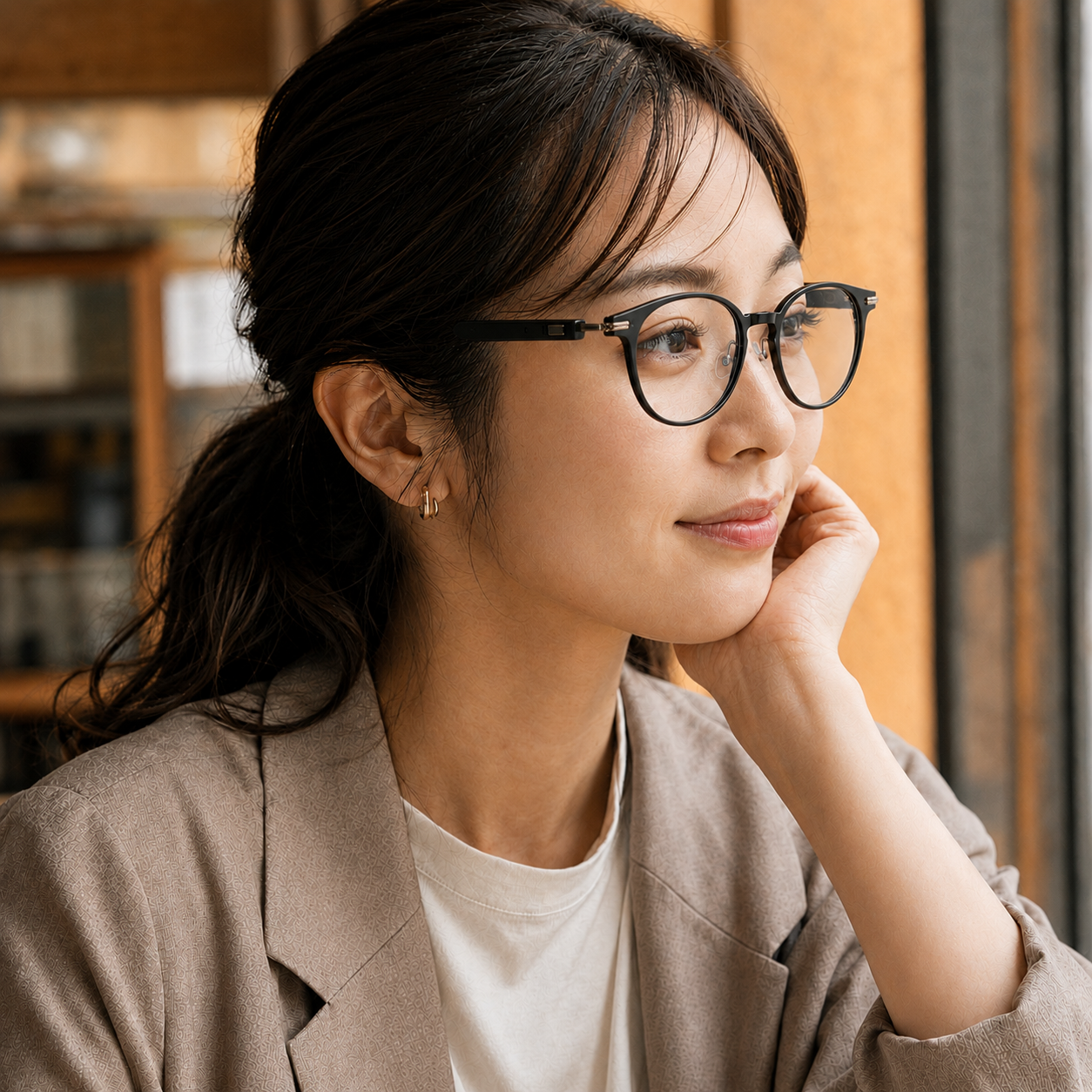 MIRUBEを掛けた女性のライフスタイル